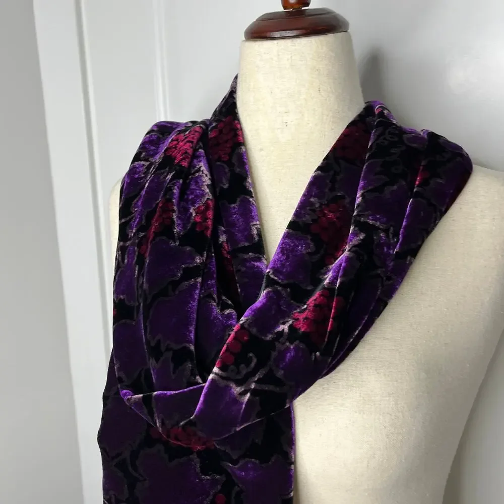 Camilla Ridley Women's Velvet Scarf Purple 10